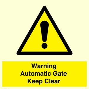 Warning Automatic Gate Keep Clear
